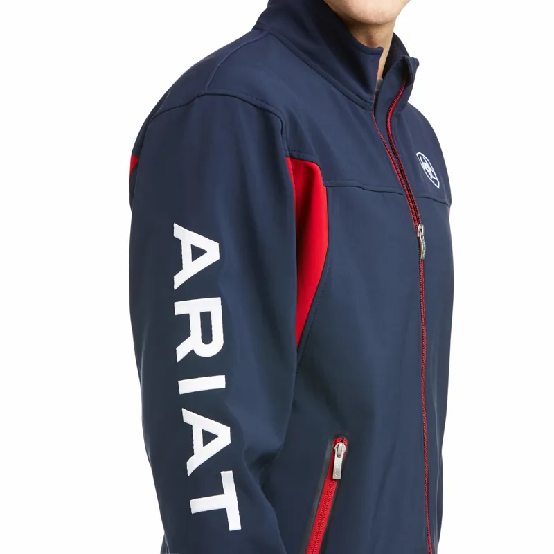 Ariat Mens Team Softshell Jacket in Navy-2